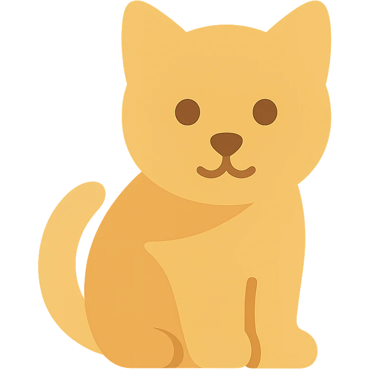 colored icon of a cat emoji