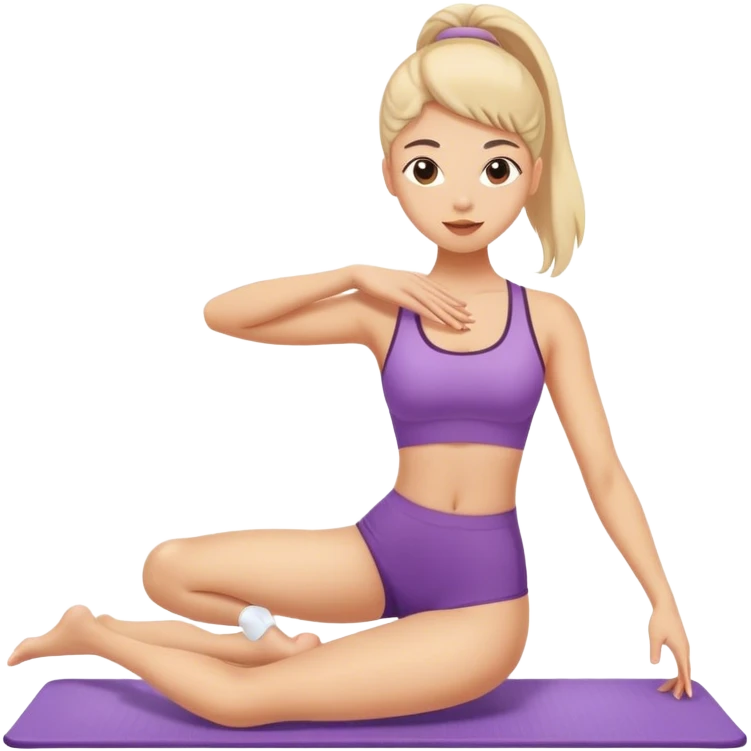 Girl doing Pilates emoji