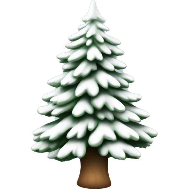  actual white fir christmas tree isolated.  emoji
