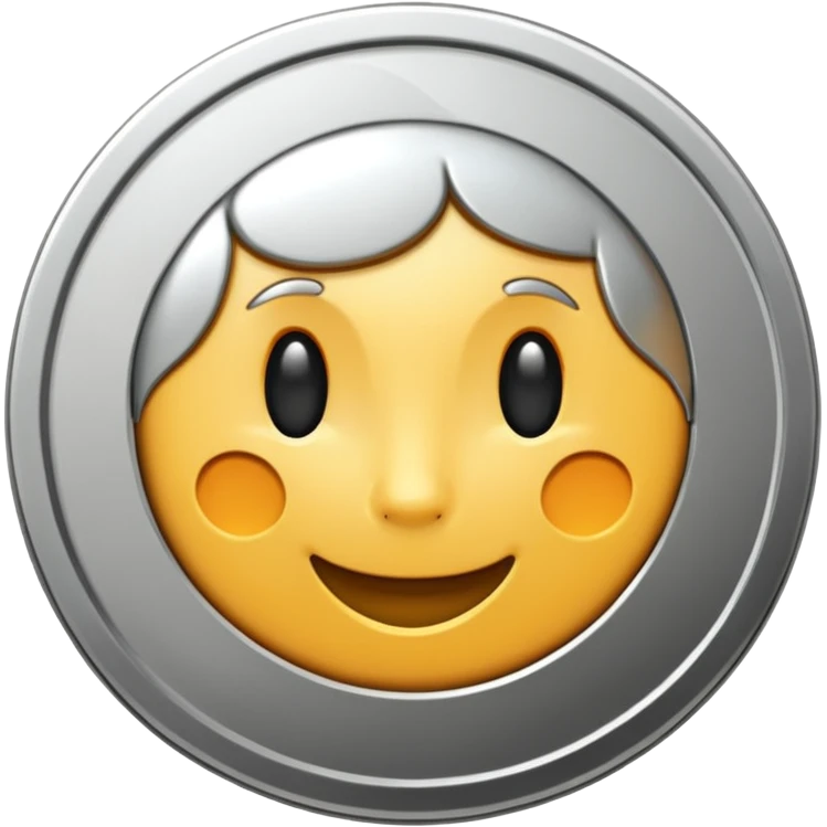 Coin , silver. emoji
