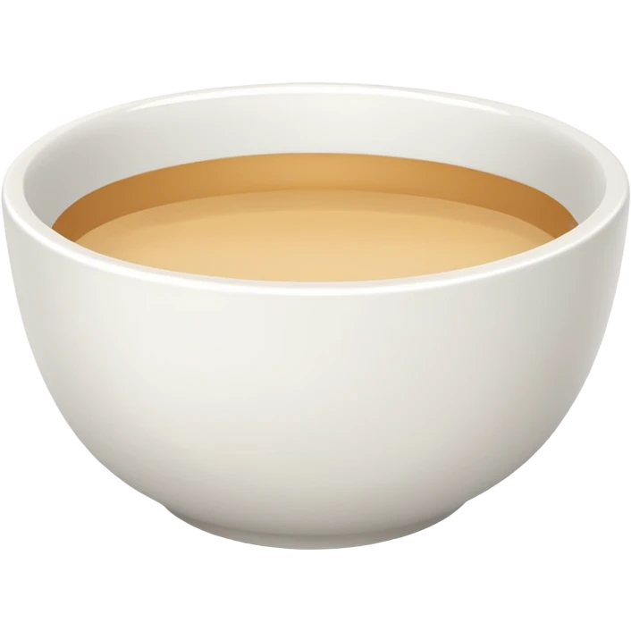 white bowl with simple flat white color inside, no gloss, simple, clear emoji