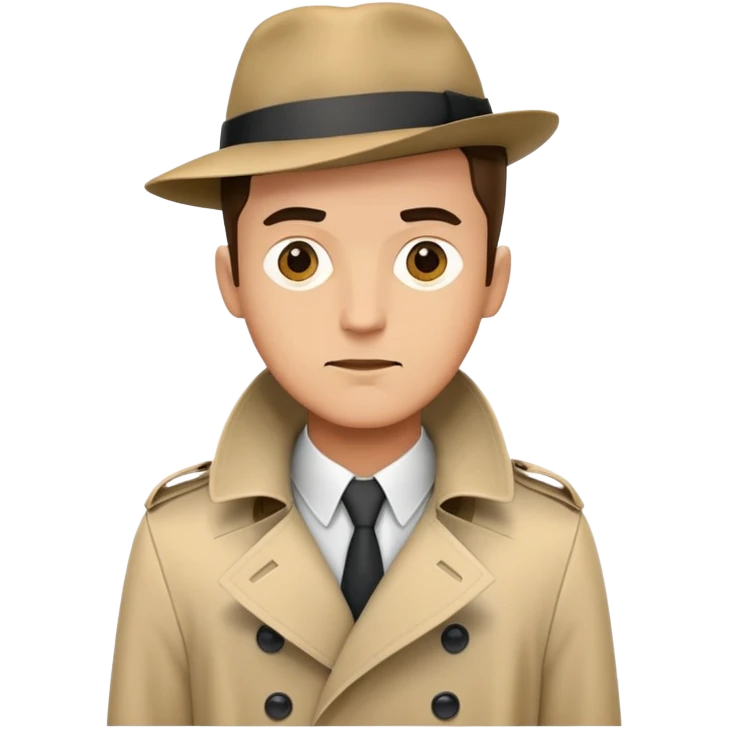 Man in a trench coat  emoji