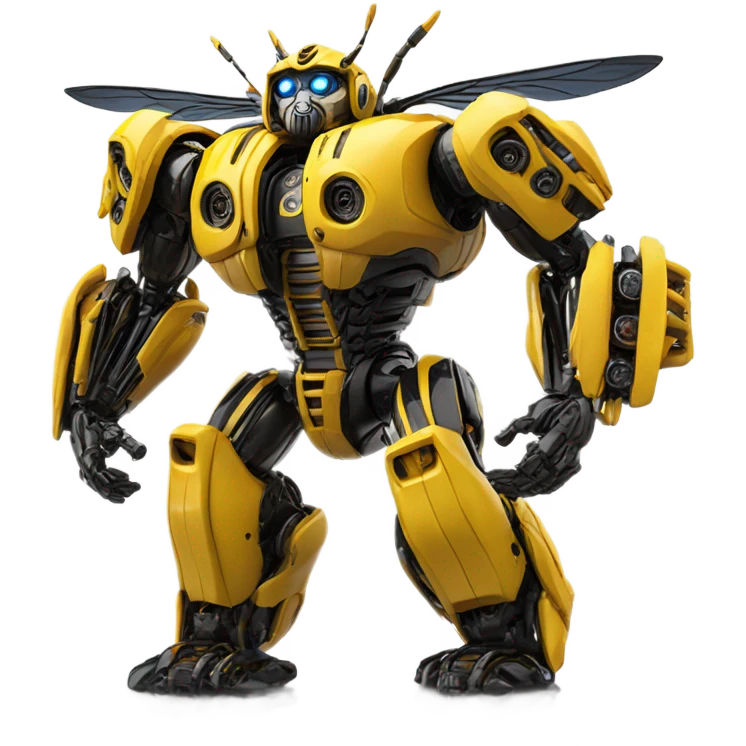 Bumblebee transformer swimming emoji