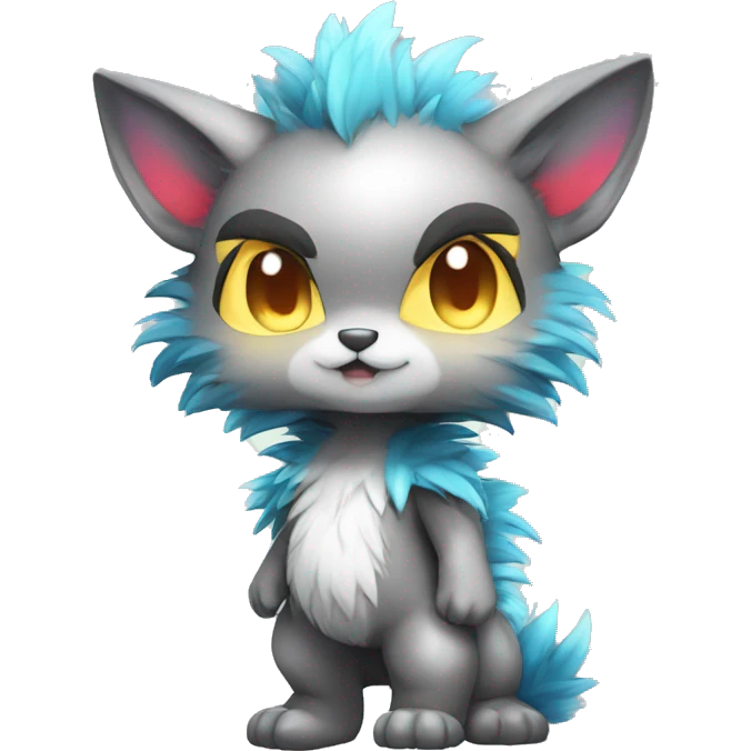 Anthro-Edgy-Gradient-Fantasy-Fur-Sona-Chibi-Shiny-Fakémon-Hybrid full body emoji