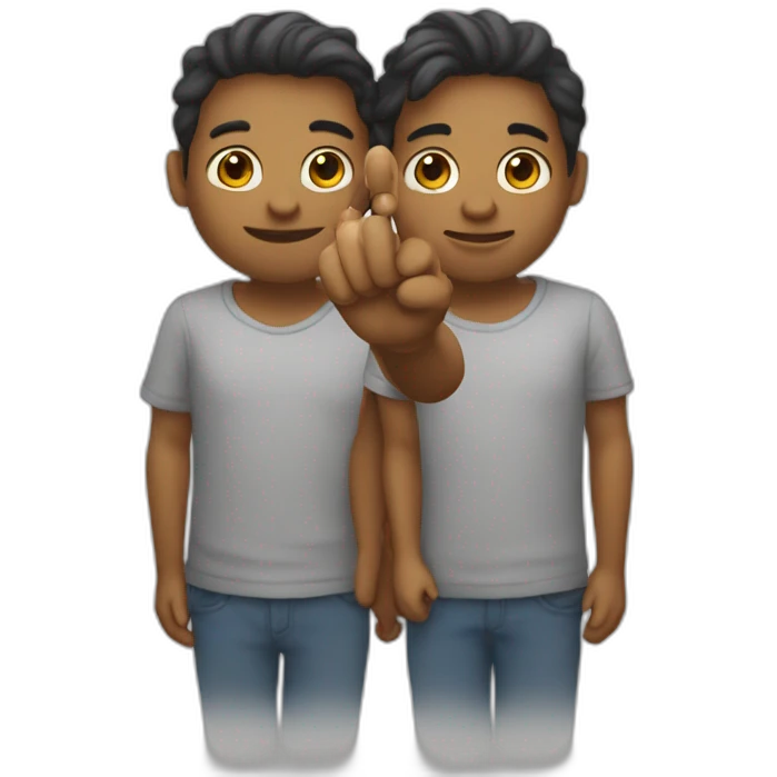 Deux mains qui se tient par le petit doigt emoji
