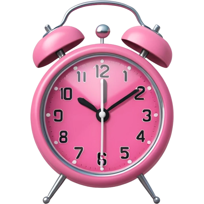 pink alarm clock emoji