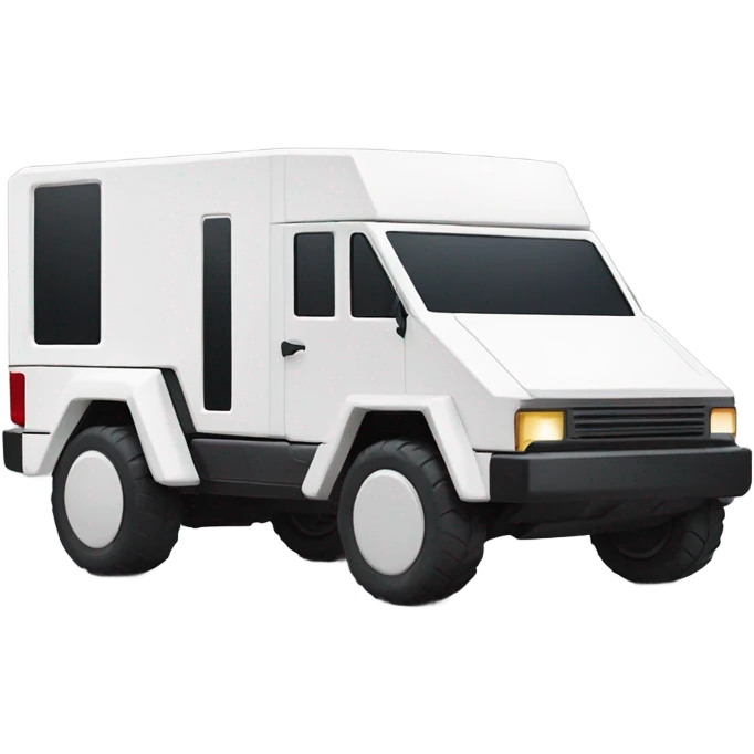Tesla cybertruck white original long  emoji