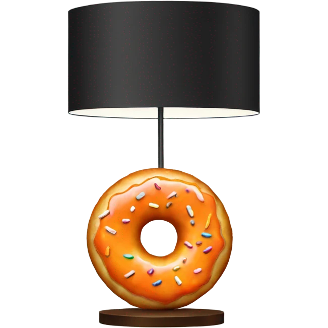 Orange donut lamp  emoji
