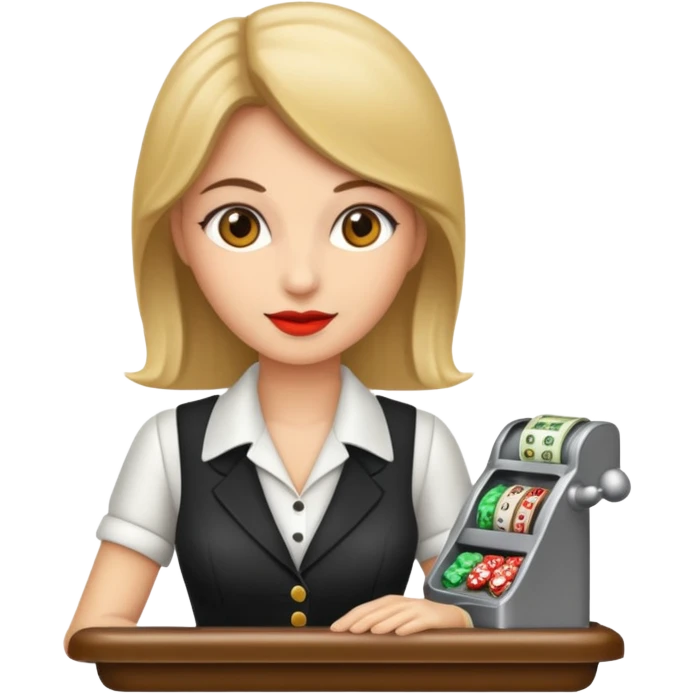 casino cashier woman emoji