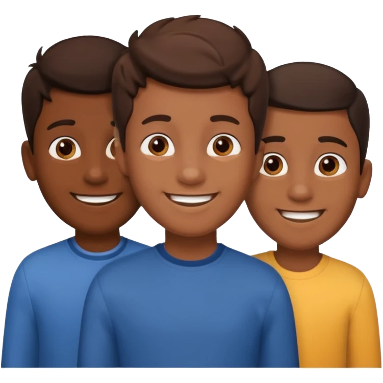 garcon  qui discute avec des amis emoji