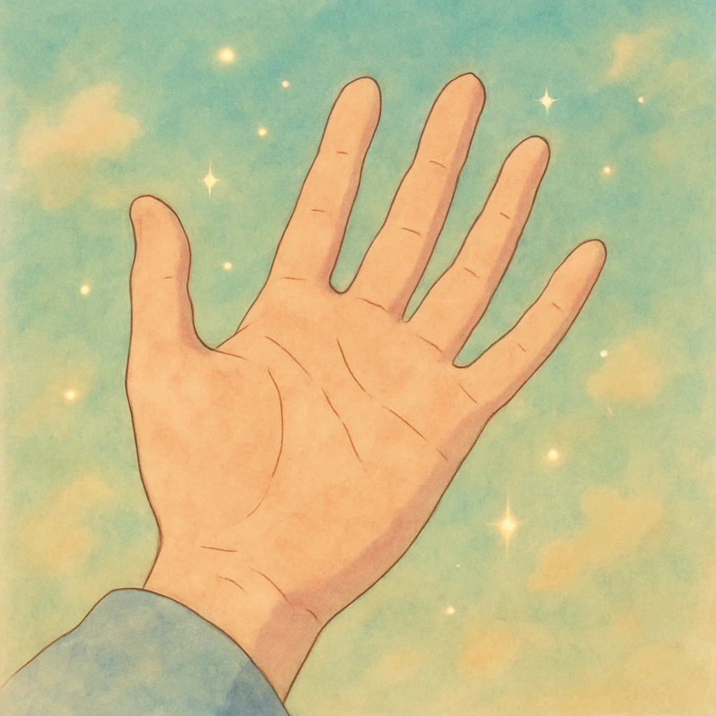 a hand emoji