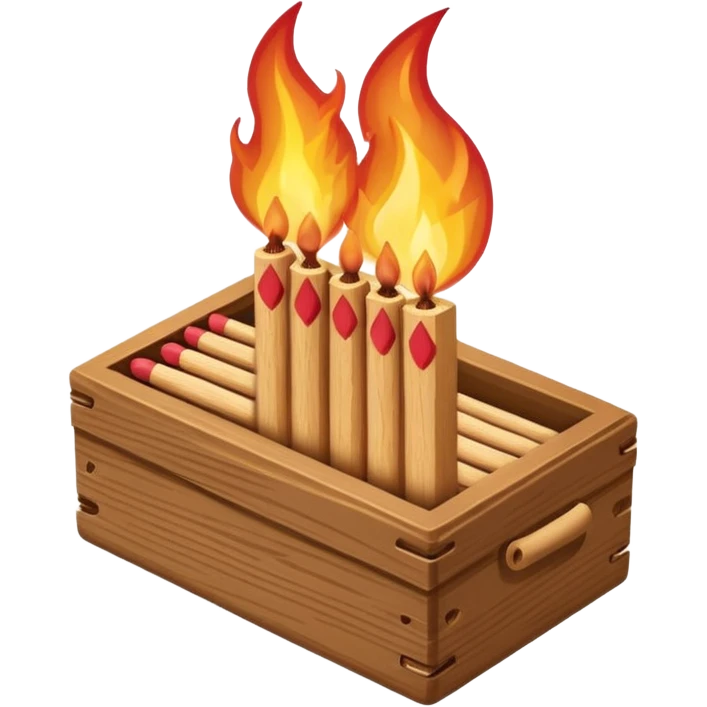 home lights match sticks  box emoji