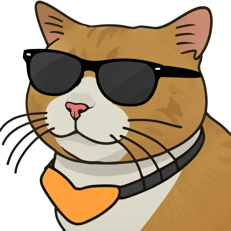 Cat with sunglasses emoji