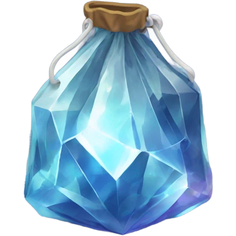 Crystals in a small zip bag emoji