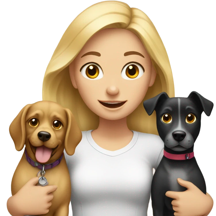 Blodie girl with dogs  emoji