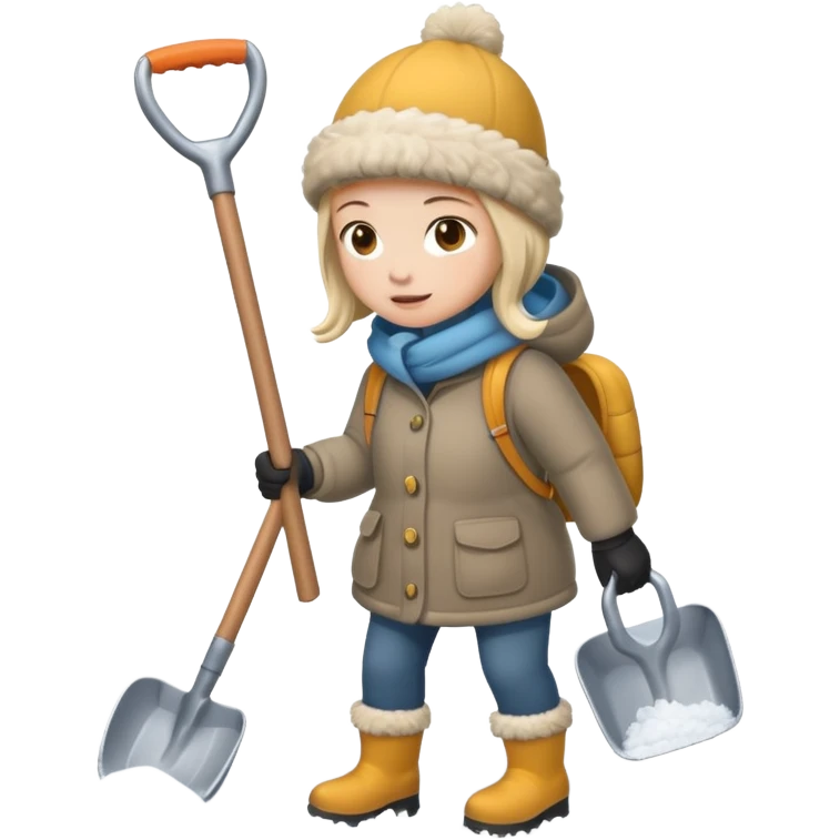 Shoveling snow emoji