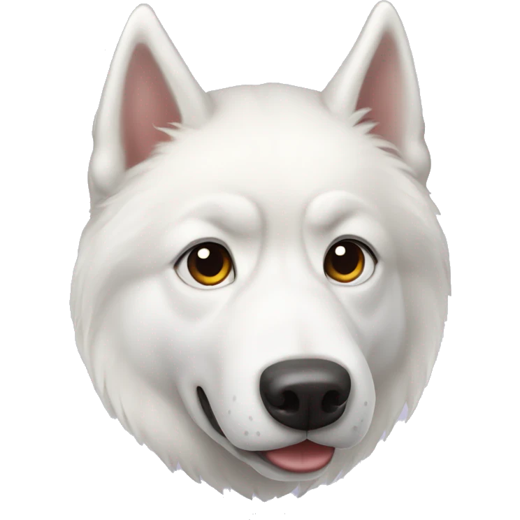 White Fur Siberian husky emoji