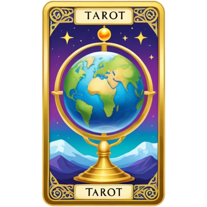 Tarot Card with the world on it  emoji