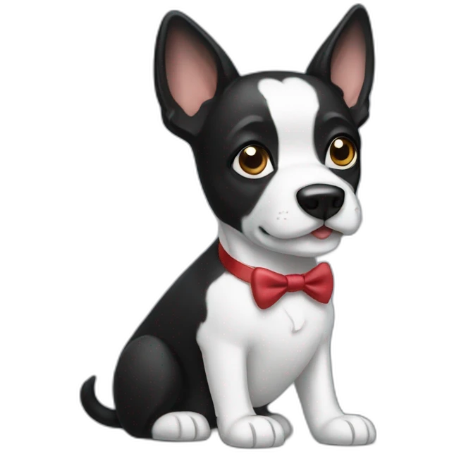 Tuxedo dog emoji