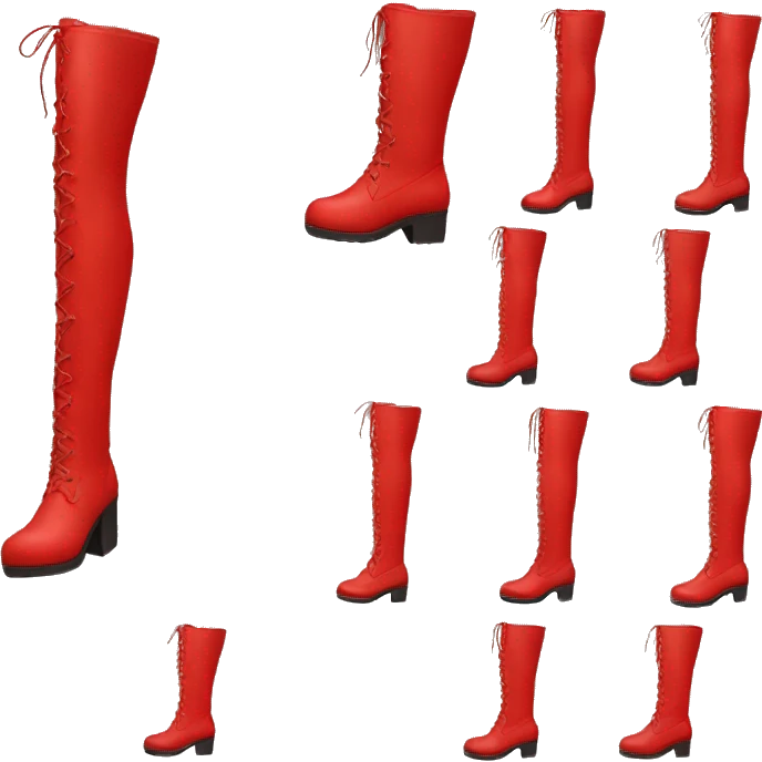 Red thigh high boots  emoji