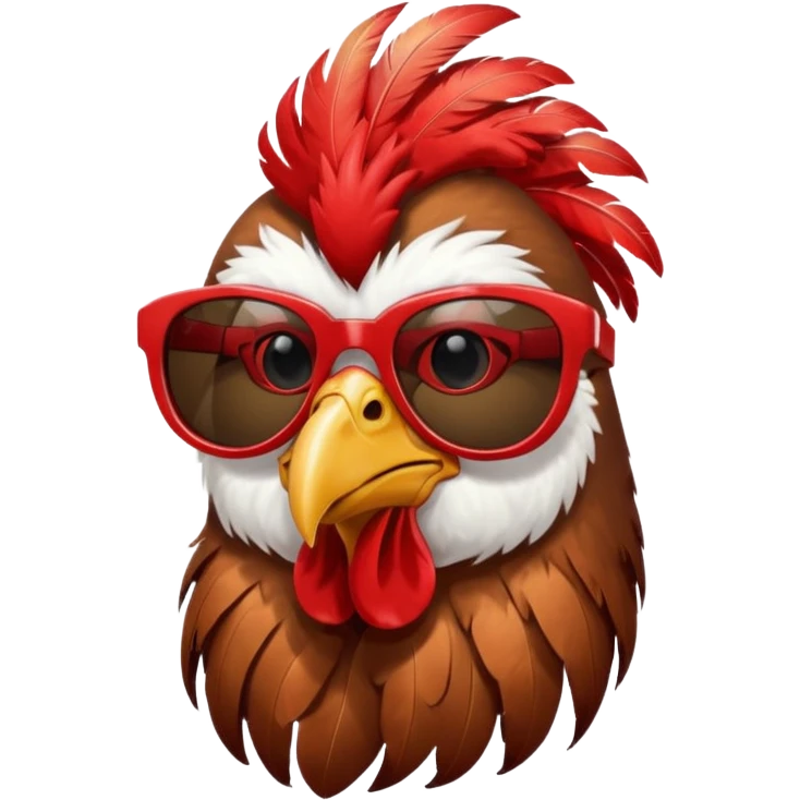 roosters with sunglasses emoji