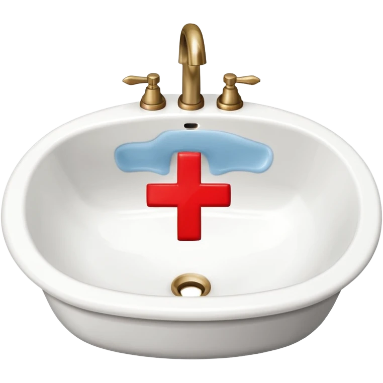 a sink with a red cross across it emoji
