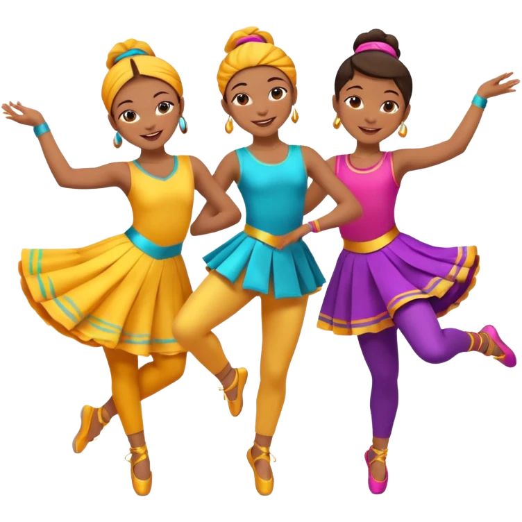 Triplets dancing emoji