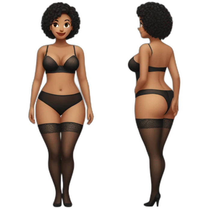 full body curvy beauty-in-a-stockings emoji
