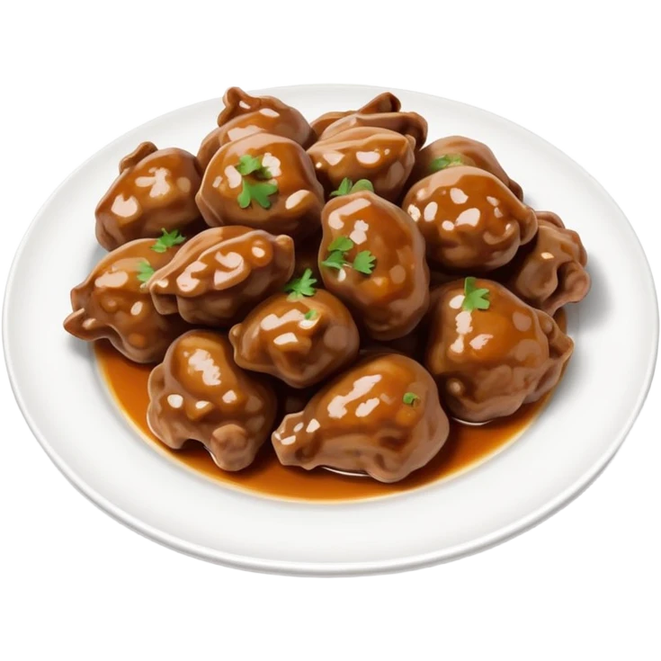 Plate of chicken gizzard  emoji