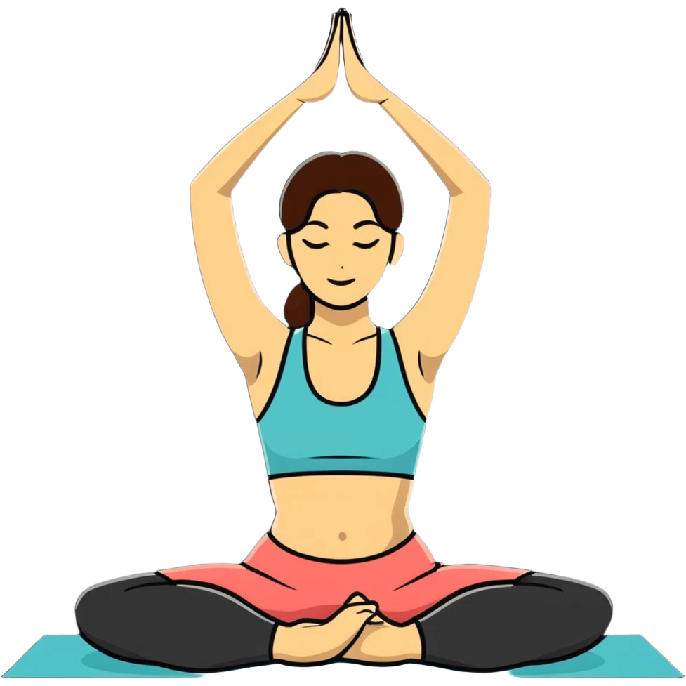 yoga woman in a different yoga pose emoji
