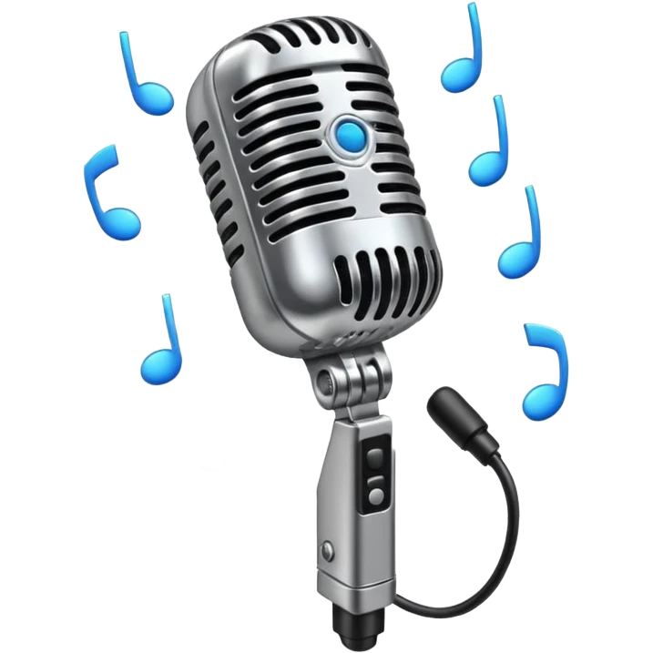 falling microphone emoji