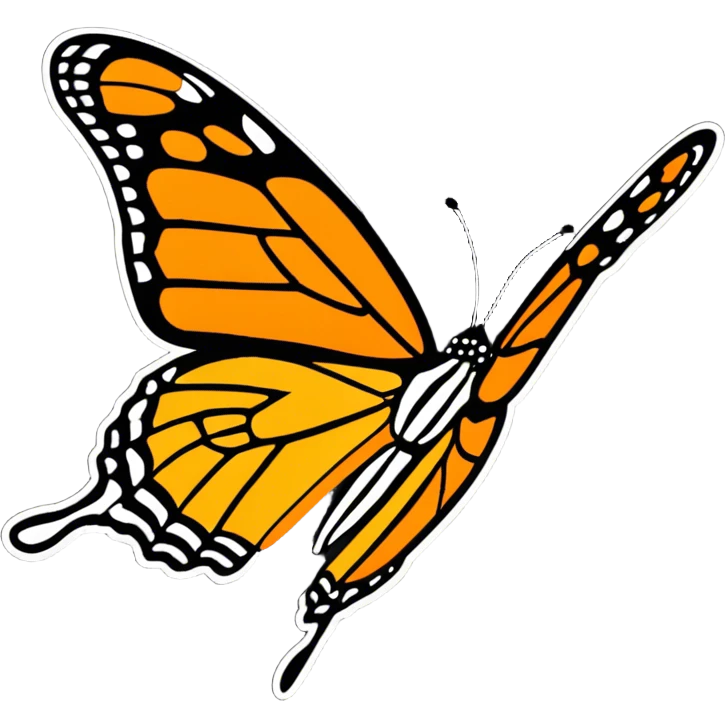 Monarch butterfly emoji