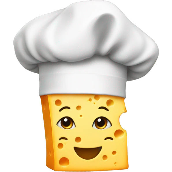 cheese with a chef's hat emoji