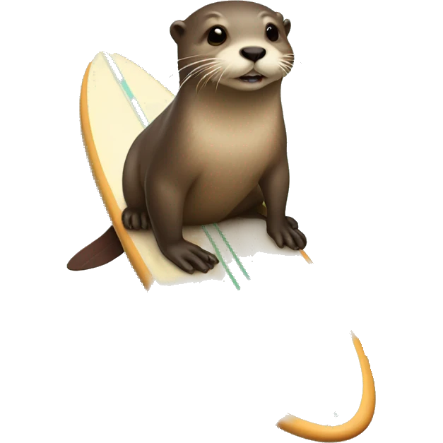Otter on surfboard  emoji