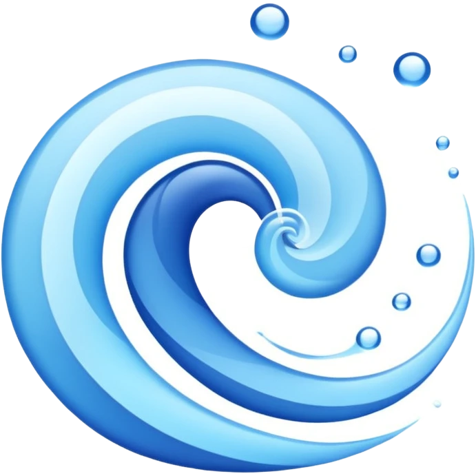 blue ocean vibes, abstract water patterns, soothing emoji