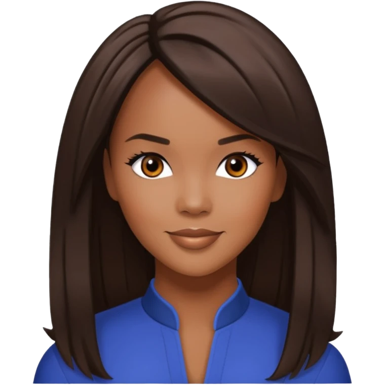 LeToya Luckett with long dark brown hair emoji