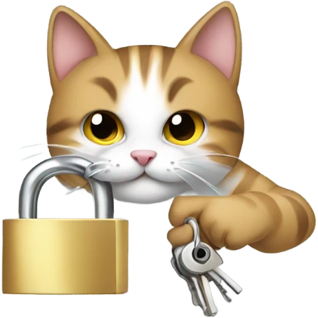  Cat picking a lock emoji