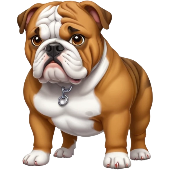 english bulldog standing guard emoji