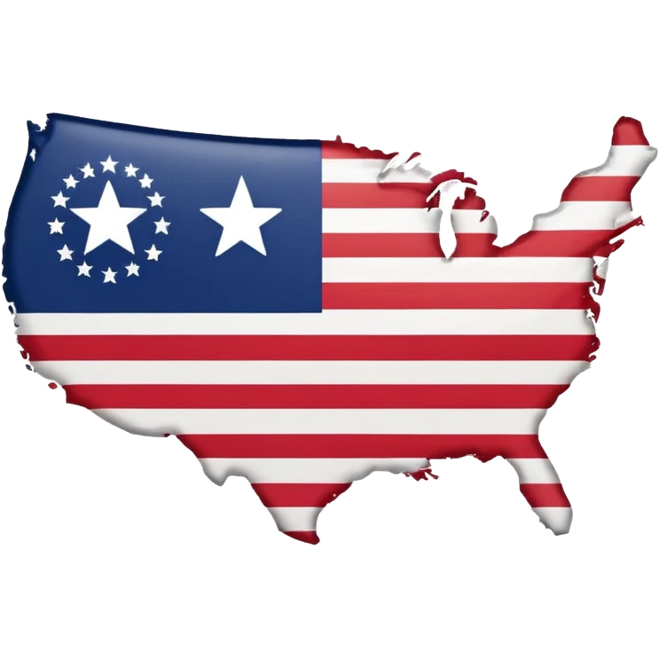 Flag of United States but state instead of star emoji