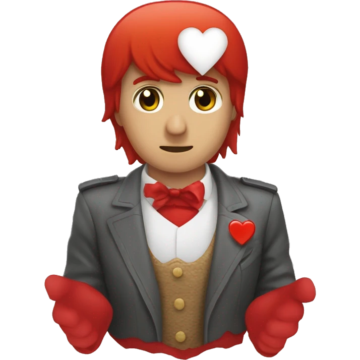 Un tesorito con un corazón rojo emoji