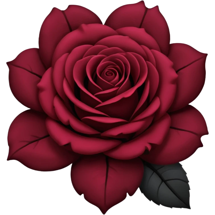 black rose, without green leaves, just flower emoji