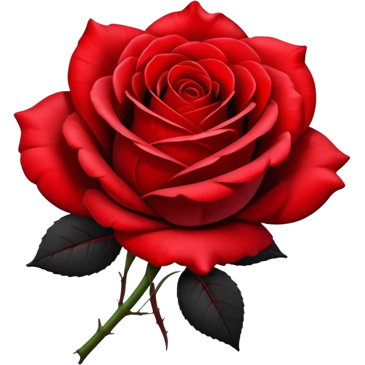  colorshifting red, black to red realistic detailed isolated rose 
 emoji