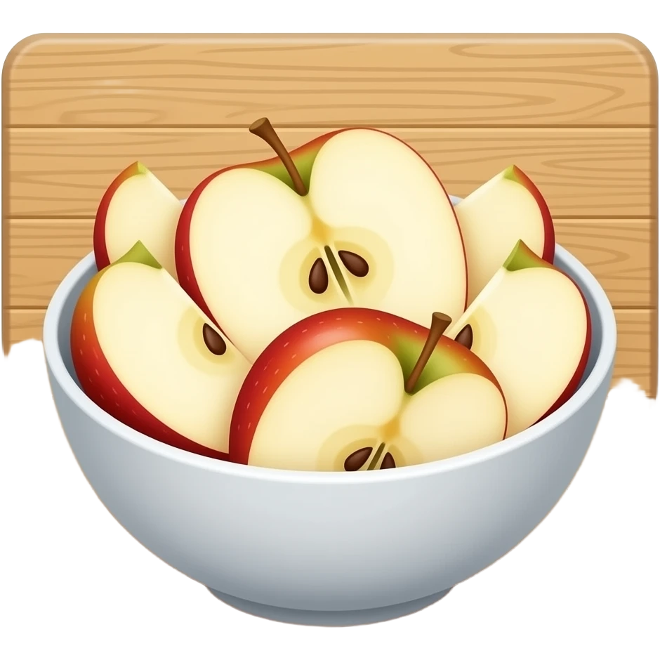 bowl of apple slices emoji