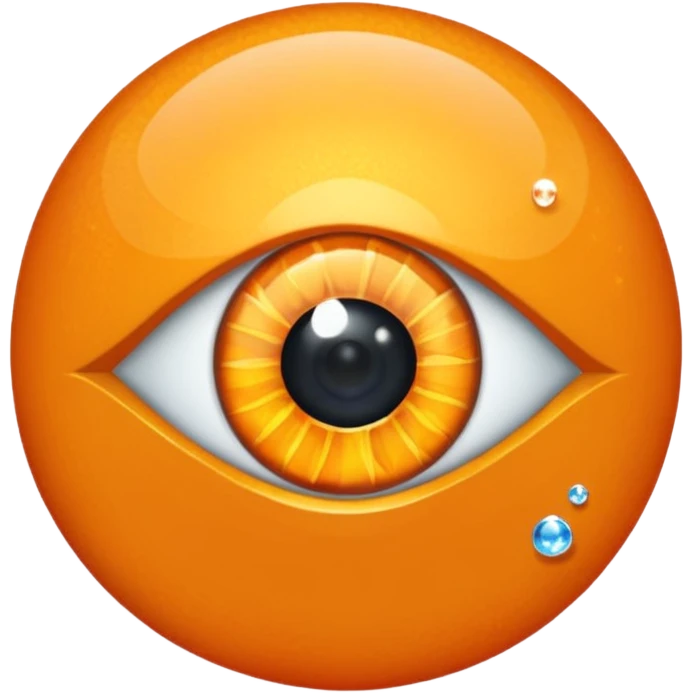 Ojo turco color naranja emoji