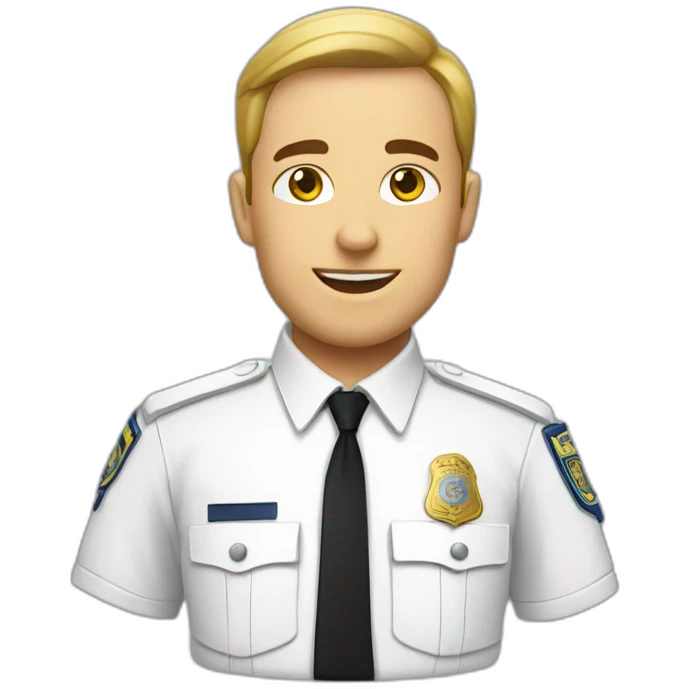 Police Nationale White shirt emoji