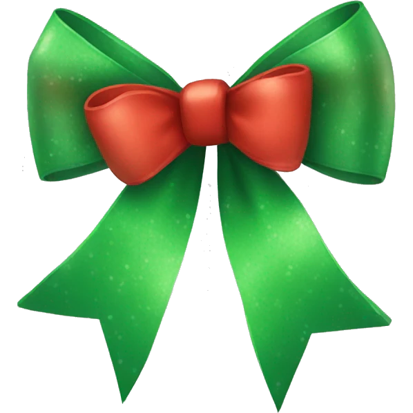 Christmas bow emoji