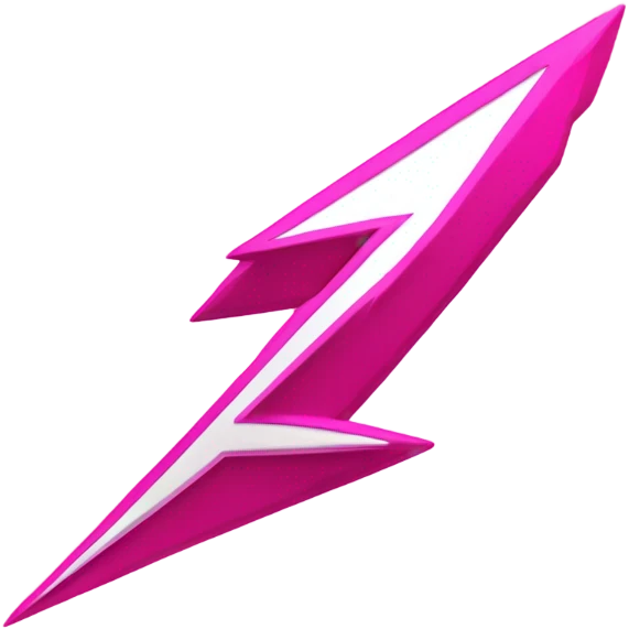 Pink lightning bolt emoji
