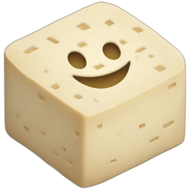 round tofu with a grid pattern on top emoji
