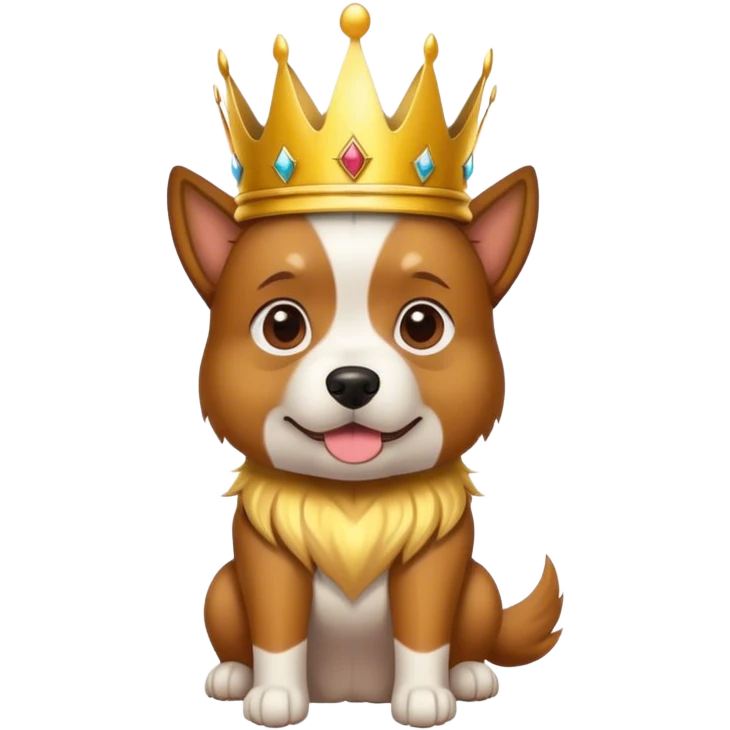 dog wearing a crown emoji
