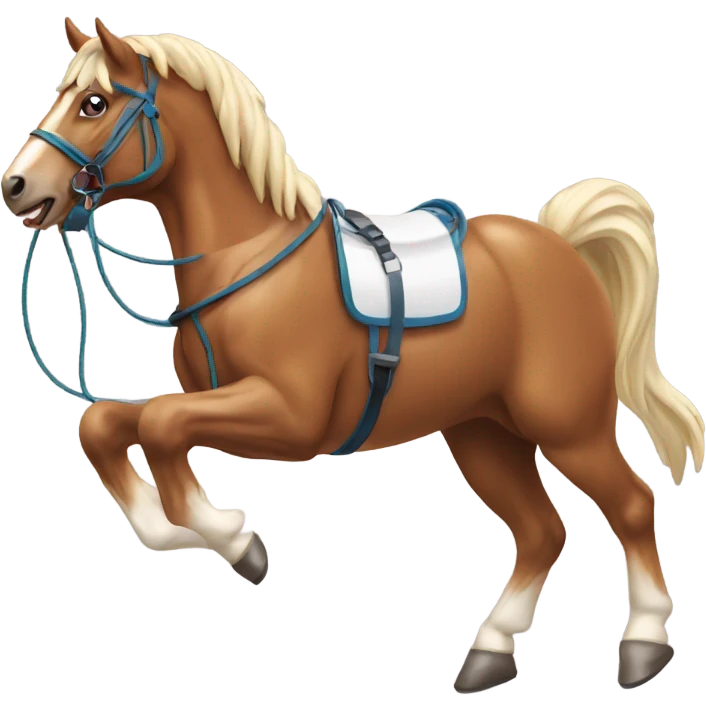 A horse skipping rope emoji